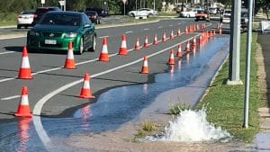 Burst Water Main Gold Coast Australia